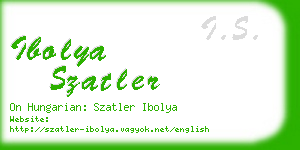 ibolya szatler business card